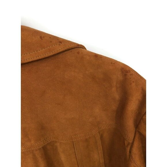 VTG Deadstock Breier of Amsterdam Suede Leather Jacket Mens 44 Brown Coat New - Picture 8 of 8